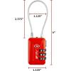 imageTSA Accepted Luggage Travel Lock SetYourOwn Combination Lock for School Gym Locker Luggage Suitcase Baggage Locks Filing Cabinets Toolbox Case Red 2 PackRed