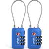 imageTSA Accepted Luggage Travel Lock SetYourOwn Combination Lock for School Gym Locker Luggage Suitcase Baggage Locks Filing Cabinets Toolbox Case Red 2 PackBlue