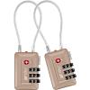 imageTSA Accepted Luggage Travel Lock SetYourOwn Combination Lock for School Gym Locker Luggage Suitcase Baggage Locks Filing Cabinets Toolbox Case Red 2 PackTitanium