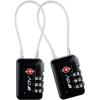 imageTSA Accepted Luggage Travel Lock SetYourOwn Combination Lock for School Gym Locker Luggage Suitcase Baggage Locks Filing Cabinets Toolbox Case Red 2 PackBlack