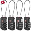 imageTSA Accepted Luggage Travel Lock SetYourOwn Combination Lock for School Gym Locker Luggage Suitcase Baggage Locks Filing Cabinets Toolbox Case Red 2 PackBlack