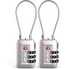 imageTSA Accepted Luggage Travel Lock SetYourOwn Combination Lock for School Gym Locker Luggage Suitcase Baggage Locks Filing Cabinets Toolbox Case Red 2 PackSilver