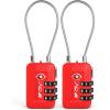 imageTSA Accepted Luggage Travel Lock SetYourOwn Combination Lock for School Gym Locker Luggage Suitcase Baggage Locks Filing Cabinets Toolbox Case Red 2 PackRed