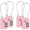 imageTSA Accepted Luggage Travel Lock SetYourOwn Combination Lock for School Gym Locker Luggage Suitcase Baggage Locks Filing Cabinets Toolbox Case Red 2 PackPink
