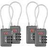 imageTSA Accepted Luggage Travel Lock SetYourOwn Combination Lock for School Gym Locker Luggage Suitcase Baggage Locks Filing Cabinets Toolbox Case Red 2 PackSlate Gray