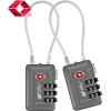 imageTSA Accepted Luggage Travel Lock SetYourOwn Combination Lock for School Gym Locker Luggage Suitcase Baggage Locks Filing Cabinets Toolbox Case Red 2 PackSlate Gray
