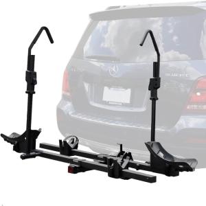 imageBV Hitch Mount Bicycle Rack Carrier for Car Truck SUV  Tray Style Smart Tilting Design EBikeFat Tire 2 BikeEBikeFat Tire 2 Bikes