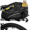 imageBV Bike Bag  Rear Bike Saddle Bag with Secure Velcro Mount ampamp Shoulder Strap  Pump Holder Bottle Pocket ampamp Reflective Trim  Ideal for Work Commute ampamp Everyday Cycling  Bike Bags for BicyclesTrunk Bag