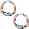 imageBV Dog Tie Out Cable 30 Feet  Heavy Duty Dog Lead Up to 125 Pounds  Reflective ampamp RustFree with Quick Release Swivel Clips ampamp 360 Rotating Clasp  TangleFree Dogs Runner for Yard Red Single90lbs 25ft Silver