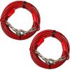 imageBV Dog Tie Out Cable 30 Feet  Heavy Duty Dog Lead Up to 125 Pounds  Reflective ampamp RustFree with Quick Release Swivel Clips ampamp 360 Rotating Clasp  TangleFree Dogs Runner for Yard Red Single125lbs 30ft Red