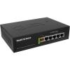 imageBVTech 6 Port PoE Switch 4 PoE Ports with 2 Ethernet Uplink and Extend Function  60W  8023at  1 High Power PoE Port Desktop Fanless Design  Plug ampamp Play  Sturdy Metal HousingPOESW501G
