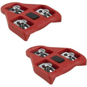 imageBV Bike Cleats Compatible with Look Delta and Peloton Bike  Adjustable 9 Degree Float System for Ultimate Stability and Power Transfer  Durable Red Metal Cleats for Road and Indoor Cycling Shoes9 Degree Float 1 Pair
