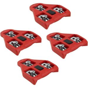 imageBV Bike Cleats Compatible with Look Delta and Peloton Bike  Adjustable 9 Degree Float System for Ultimate Stability and Power Transfer  Durable Red Metal Cleats for Road and Indoor Cycling Shoes9 Degree Float 2 Pairs