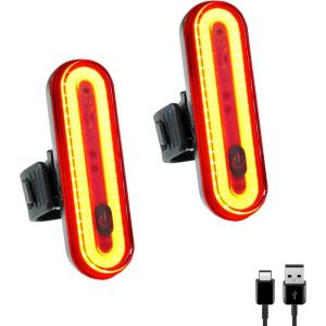 imageBV Bike Lights for Night Riding LED Bike Tail Light  Bicycle Light BatteryPoweredRechargeable  Rear Bike Light Weather Resistant  Visible Up to 1500ft Bicycle Tail Light LED Bike LightTwoway Mount  Rechargeable  Pair