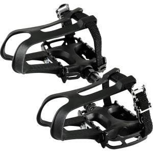 imageBV Bike Pedal  Universal Fit Bicycle Pedals 916quot Compatible NonSlip ampamp Durable Lightweight Fits Most Adult Bikes ampamp MTB BicyclesUniversal With Toe Cage