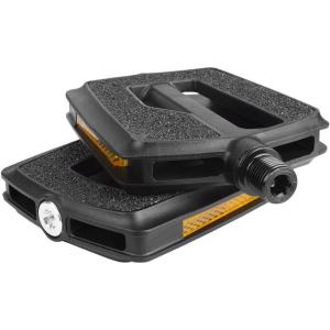 imageBV Bike Pedals with Replaceable Pins  Flat Lightweight ampamp Durable Bicycle Pedals with Great Grip  Made of Alloy Steel ampamp Plastic  Ideal for BMX Dirt Jumper Hybrid Bikes ampamp as MTB  Adult FitPd2 Nylon Body  Cnc Axle