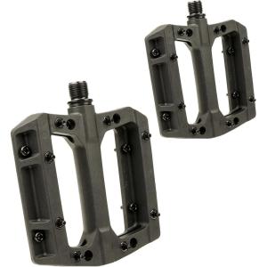 imageBV Bike Pedals with Replaceable Pins  Flat Lightweight ampamp Durable Bicycle Pedals with Great Grip  Made of Alloy Steel ampamp Plastic  Ideal for BMX Dirt Jumper Hybrid Bikes ampamp as MTB  Adult FitPd532 Nylon Body  Cnc Axle