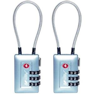 imageTSA Accepted Luggage Travel Lock SetYourOwn Combination Lock for School Gym Locker Luggage Suitcase Baggage Locks Filing Cabinets Toolbox Case Red 2 PackArctic Blue TSA008