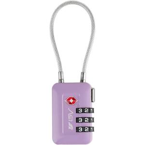 imageTSA Accepted Luggage Travel Lock SetYourOwn Combination Lock for School Gym Locker Luggage Suitcase Baggage Locks Filing Cabinets Toolbox Case Red 2 PackPurple