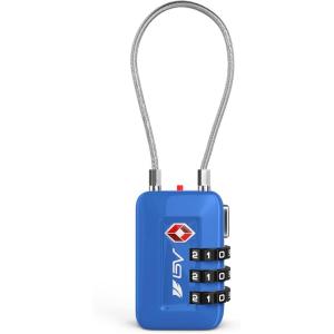 imageTSA Accepted Luggage Travel Lock SetYourOwn Combination Lock for School Gym Locker Luggage Suitcase Baggage Locks Filing Cabinets Toolbox Case Red 2 PackBlue