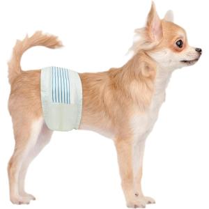 imageBV Dog Wraps Male Small Waist 1219in Super Absorbent  400 Count Disposable  Doggie Diapers with Wetness Indicator  Adjustable Male Dog Wraps  Ideal for IncontinenceTrainingXSmall