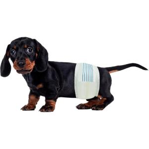 imageBV Dog Wraps Male Small Waist 1219in Super Absorbent  400 Count Disposable  Doggie Diapers with Wetness Indicator  Adjustable Male Dog Wraps  Ideal for IncontinenceTrainingSmall